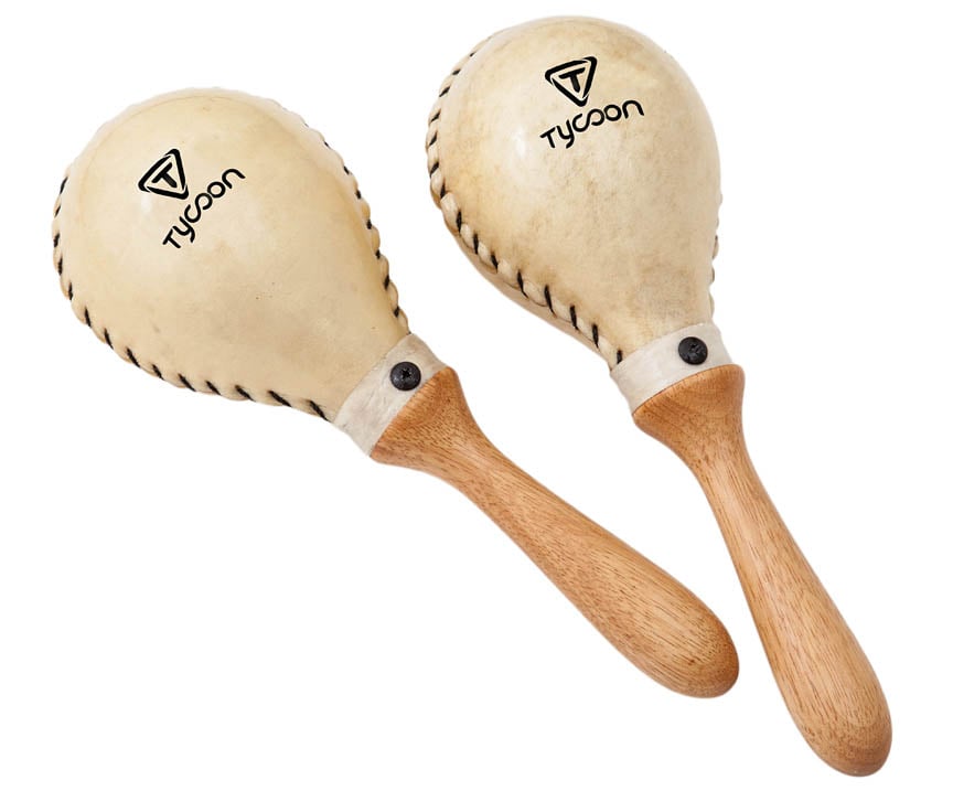 755497 Round Cowhide Maracas - Large