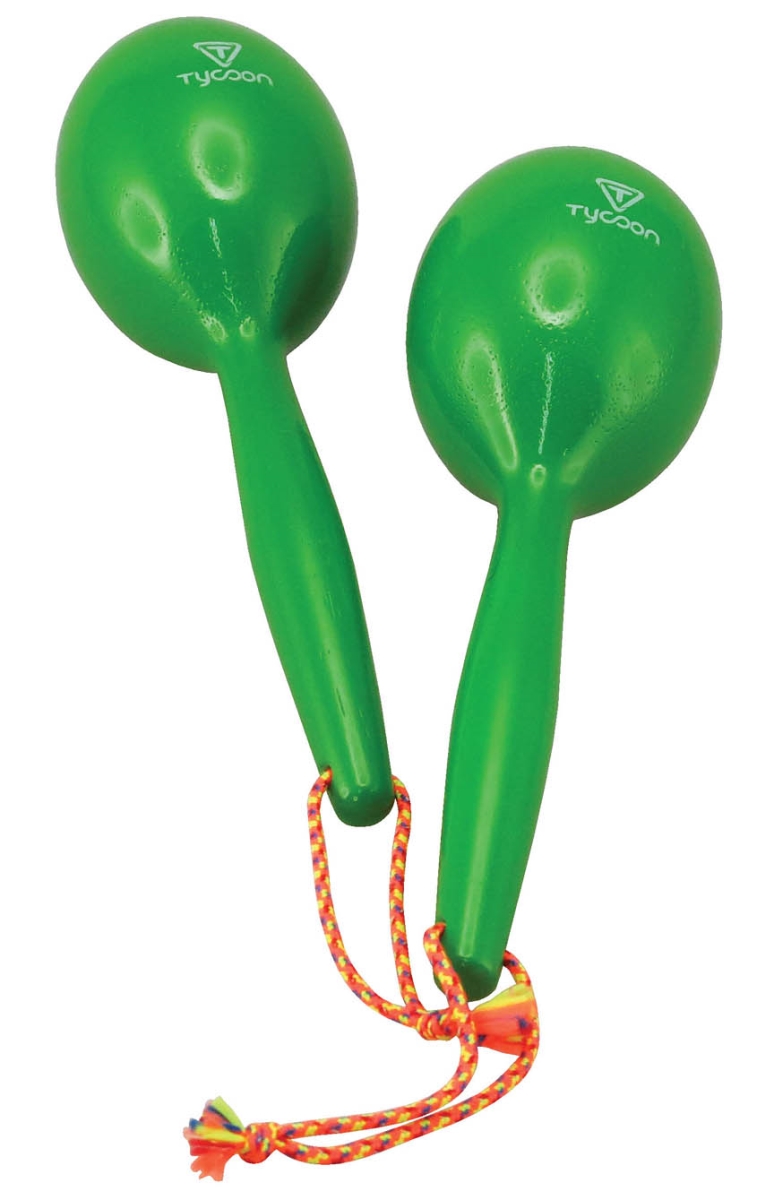 755501 Wooden Maracas with Sparkle Finish - Green