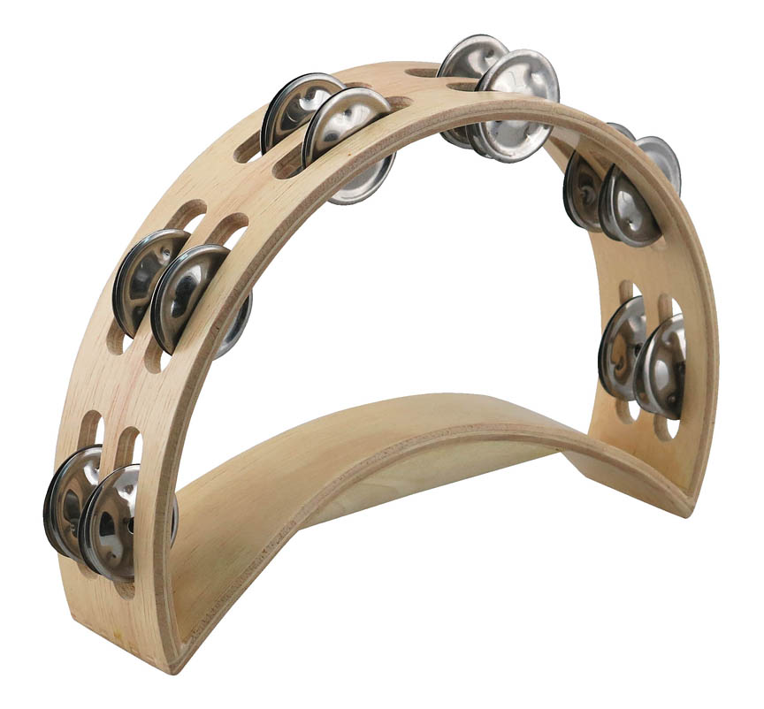 755535 Deluxe Wooden Moon Tambourine