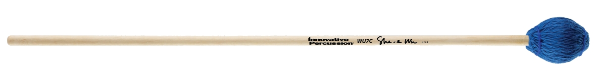 3707516 Extremely Hard Concerto Marimba Mallets, Electric Blue Bamboo Cord - Birch
