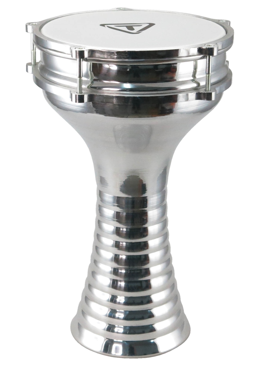 755327 Aluminum Darbuka with Built-in Tambourine