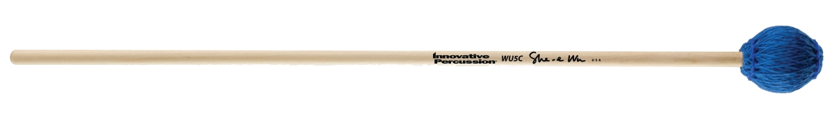 3707509 Hard Concerto Marimba Mallets, Electric Blue Bamboo Cord - Birch