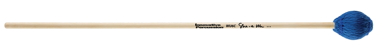 3707513 Very Hard Concerto Marimba Mallets, Electric Blue Bamboo Cord - Birch