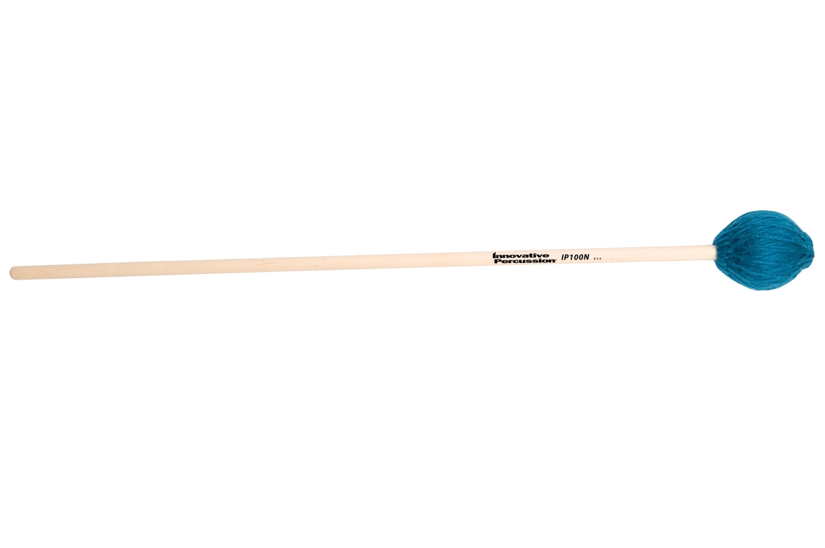 Soft Marimba Mallets, Teal Yarn - Natural Birch