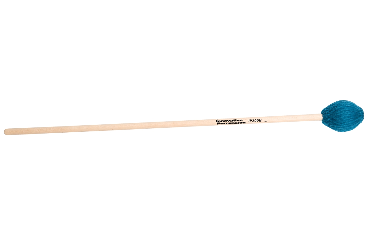 3707290 Medium Soft Marimba Mallets, Teal Yarn - Natural Birch