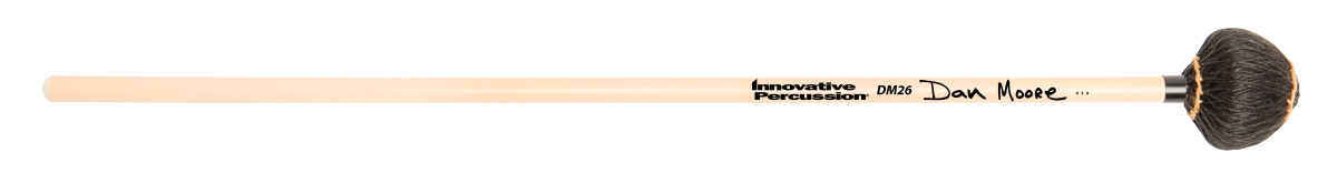 3707152 Dan Moore, Medium Hard Vibraphone & Marimba Mallets, Black Cord - Rattan