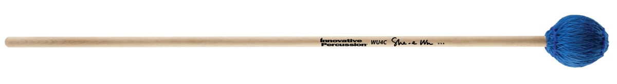 3707505 Medium Hard Concerto Marimba Mallets, Electric Blue Bamboo Cord - Birch