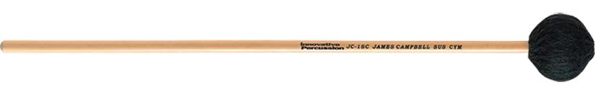 Innovative Percussion 3707385 James Campbell Soft Suspended Cymbal Mallet - Dark Green Yarn & Rattan