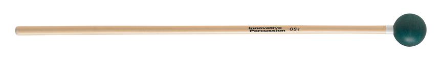 Innovative Percussion 3707415 1.125 in. Medium Soft Xylophone Mallets - Dark Green & White Tape - Rattan