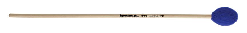 Innovative Percussion 3707504 Medium Hard Marimba Mallets - Electric Blue Yarn & Birch