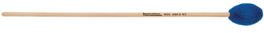 Innovative Percussion 3707512 Very Hard Marimba Mallets - Electric Blue Yarn & Birch