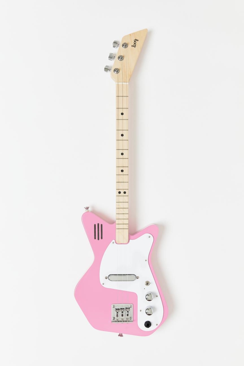 363760 Loog Pro Electric Guitar with Built-In Amplifier - Pink -  Loog Instruments