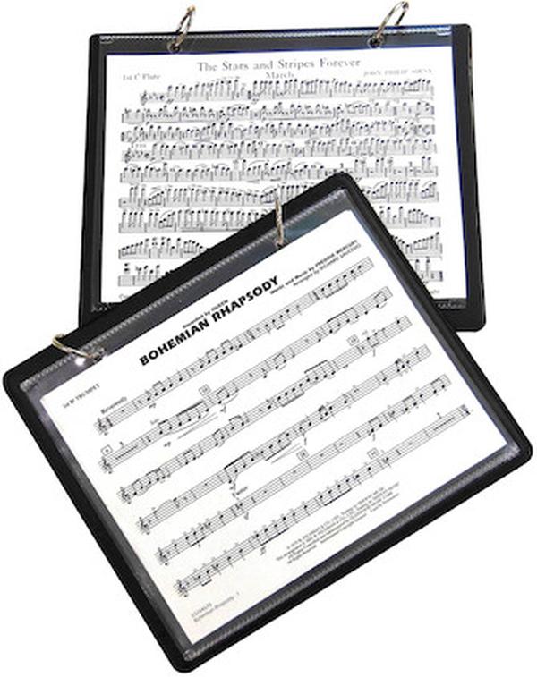 Marching Band Flip Folder with 5 Window Sleeves