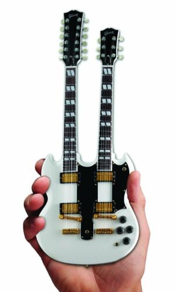 Picture of Axe Heaven Guitars 328096 Gibson SG Eds-1275 Doubleneck Mini Guitar Replica, White