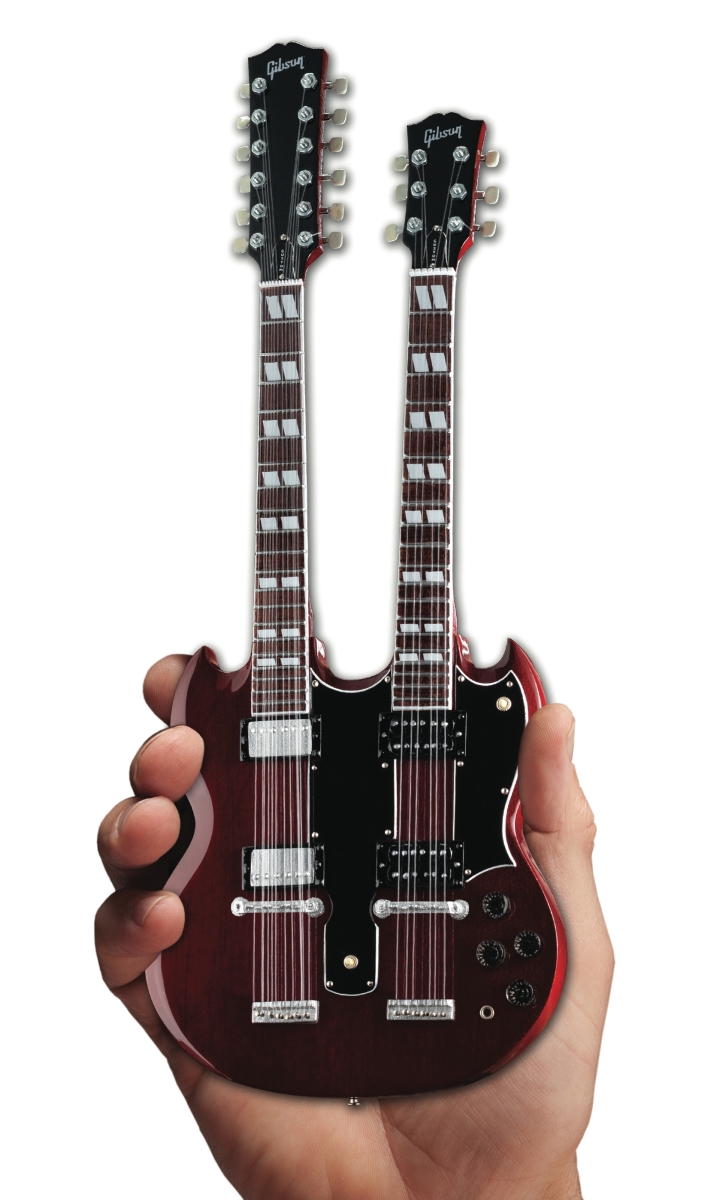 Picture of Axe Heaven Guitars 328095 Gibson SG Eds-1275 Doubleneck Mini Guitar Replica, Cherry