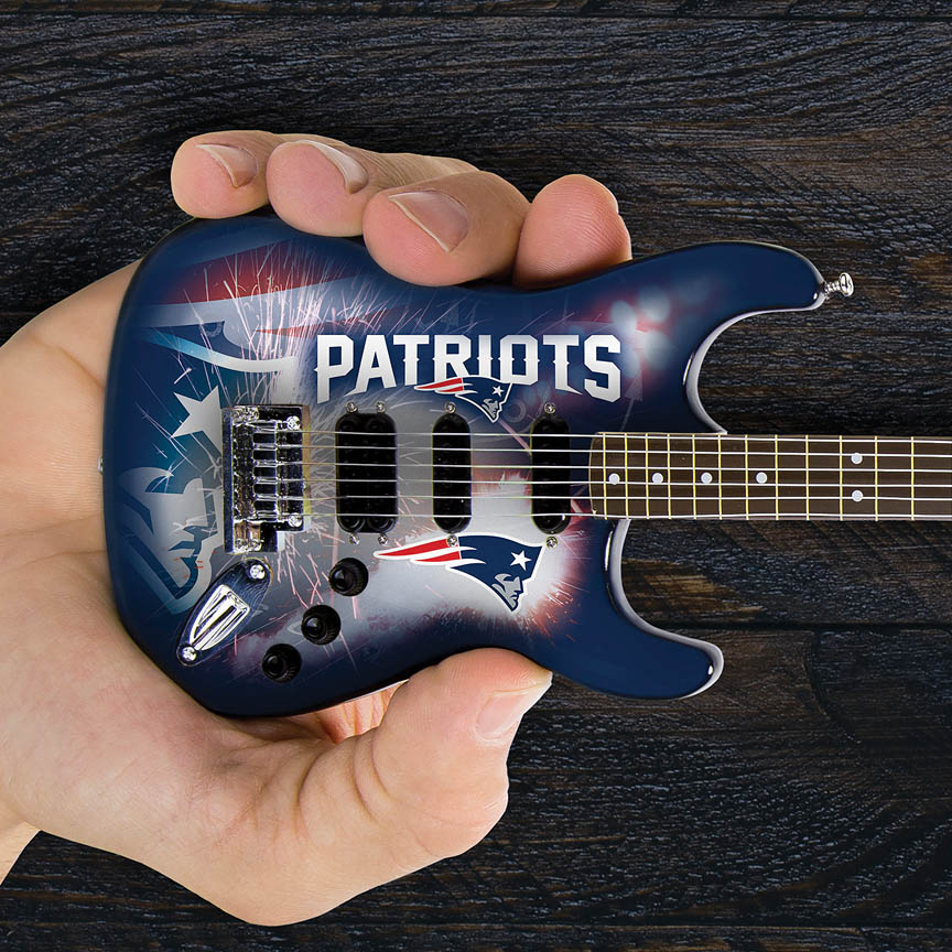 Picture of Woodrow GMNFL19 New England Patriots NFL Miniature Guitar