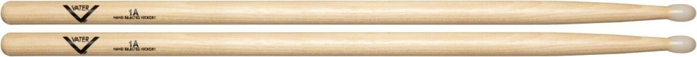 VH1AN 1A with Nylon Tip Hickory Drumsticks