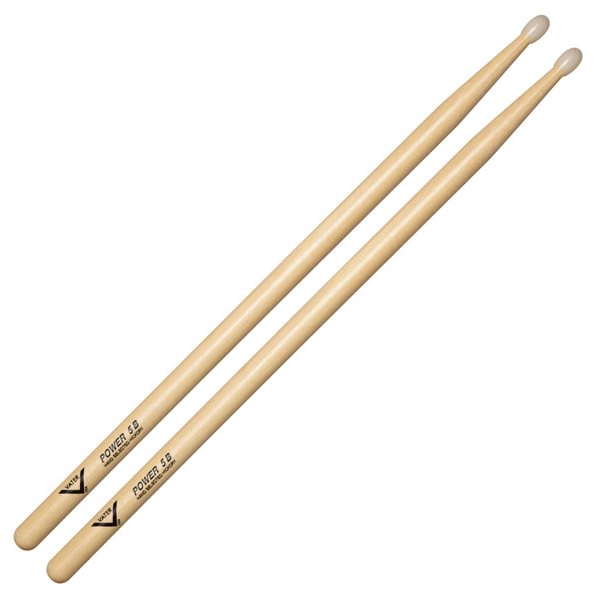 VHP5BN Power 5B with Nylon Tip Hickry Drumsticks