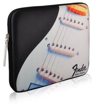 030280 Fender iPad Protective Zippered Folder, Black Strat