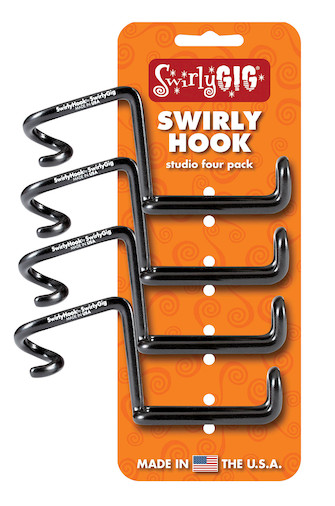 Swirlyhook Studio for 0.5 in. Tubing, Black