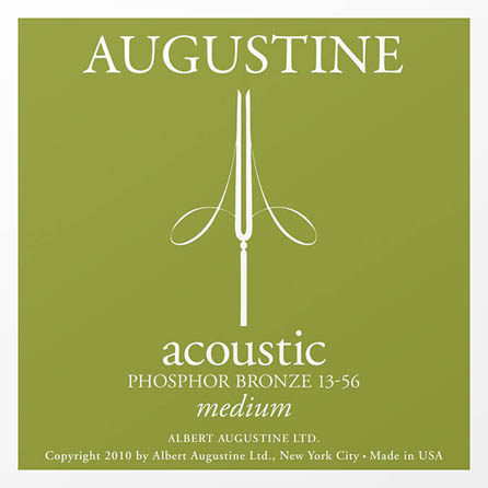 Picture of Augustine HLACOUSTICMEDIUMPK Medium 13-56 Acoustic Phosphor Bronze Guitar Strings - 12 Piece