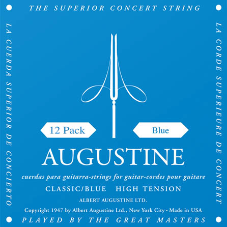 Picture of Augustine HLSETBLUEPK Classic Blue High Tension Nylon Guitar Strings&#44; Pack of 12