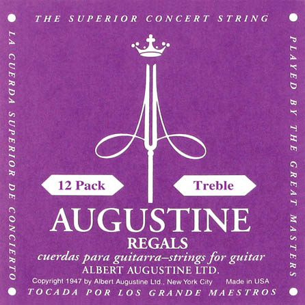 Picture of Augustine HLSETREGTREBLESPK Regal Trebles Extra High Tension Nylon Guitar Strings&#44; Pack of 12