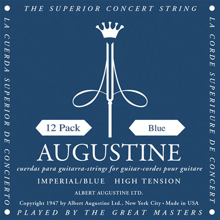 Picture of Augustine HLSETIMPBLUEPK Imperial Blue High Tension Nylon Guitar Strings&#44; Pack of 12