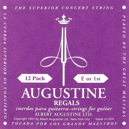 Picture of Augustine HL1REGALPK Single Regal E or 1st Nylon Guitar Strings&#44; Pack of 12