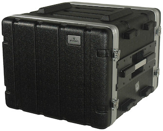 Grundorf ABS-R0816B 8 Space Protective Amp Rack Case, Black