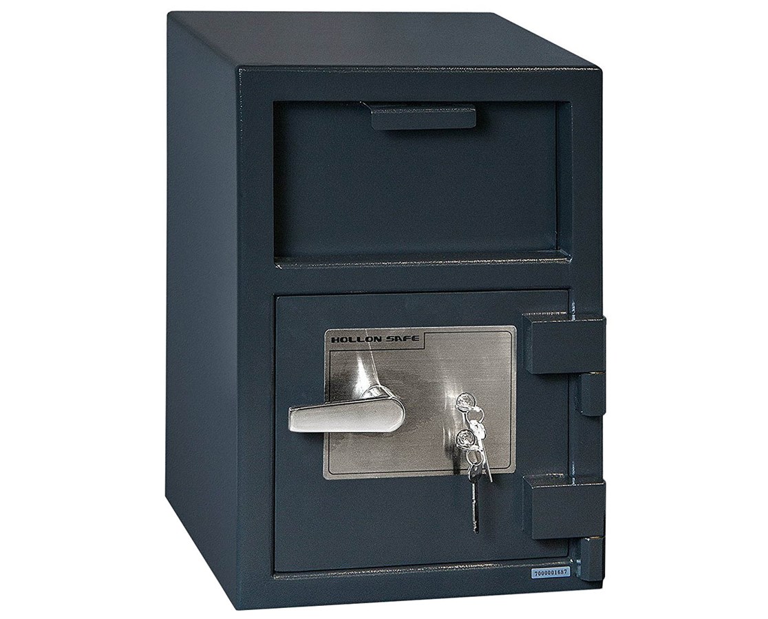 Picture of Hollon Safe FD-2014K Depository Safes Dual Key Lock&#44; Gray