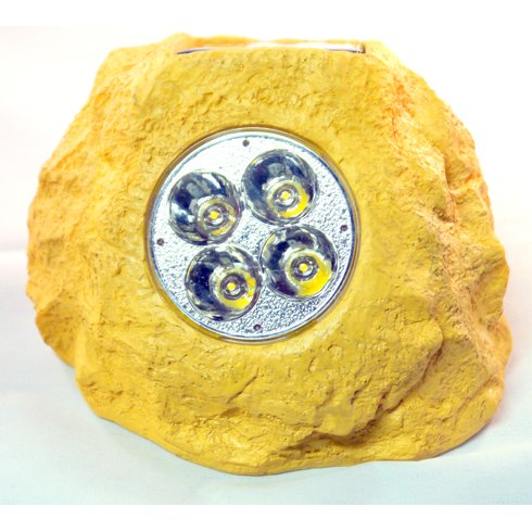 33846-4 Solar Power Sandstone Rock Spot Lights, Set of 4