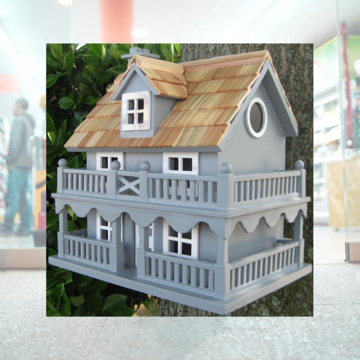 Picture of Home Bazaar HB-6102PHBS Novelty Cottage Birdhouse- Classic Series -Blue