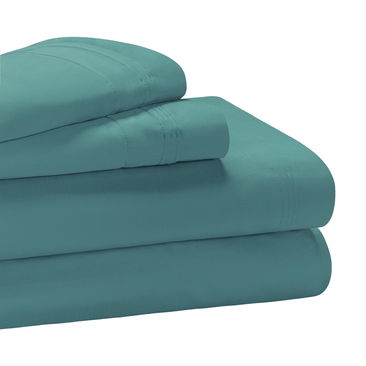 1000OQSH SLDS 1000 Thread Count 100 Percent Egyptian Cotton Solid Deep Pocket Sheet Set, Deep Sea - Olympic Queen Size