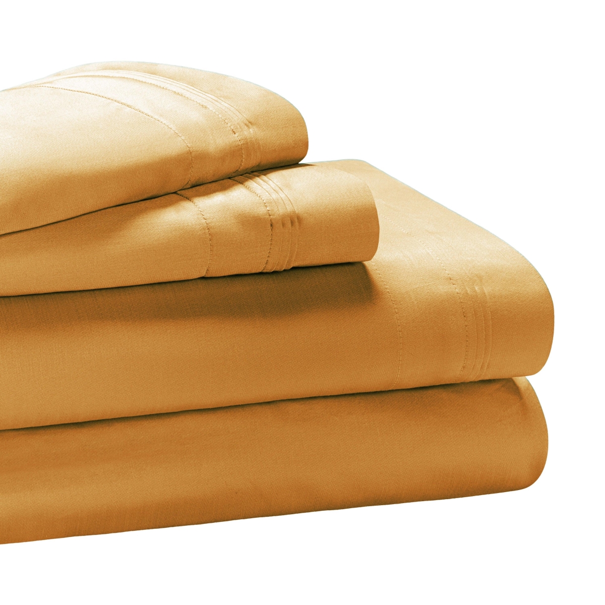 650CKSH SLMP Premium 650 Thread Count Egyptian Cotton Solid Deep Pocket Sheet Set, Maple Sugar - California King Size
