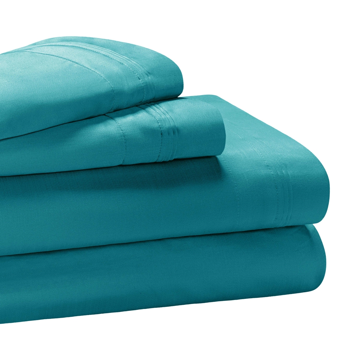 650CKSH SLCI Premium 650 Thread Count Egyptian Cotton Solid Deep Pocket Sheet Set, Caribbean - California King Size