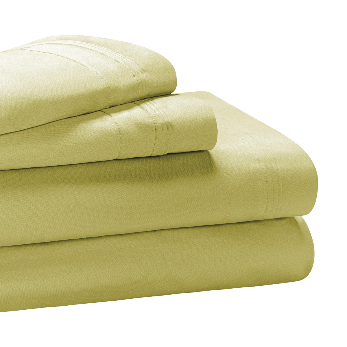 650KGSH SLOG Premium 650 Thread Count Egyptian Cotton Solid Deep Pocket Sheet Set, Olive Green - King Size