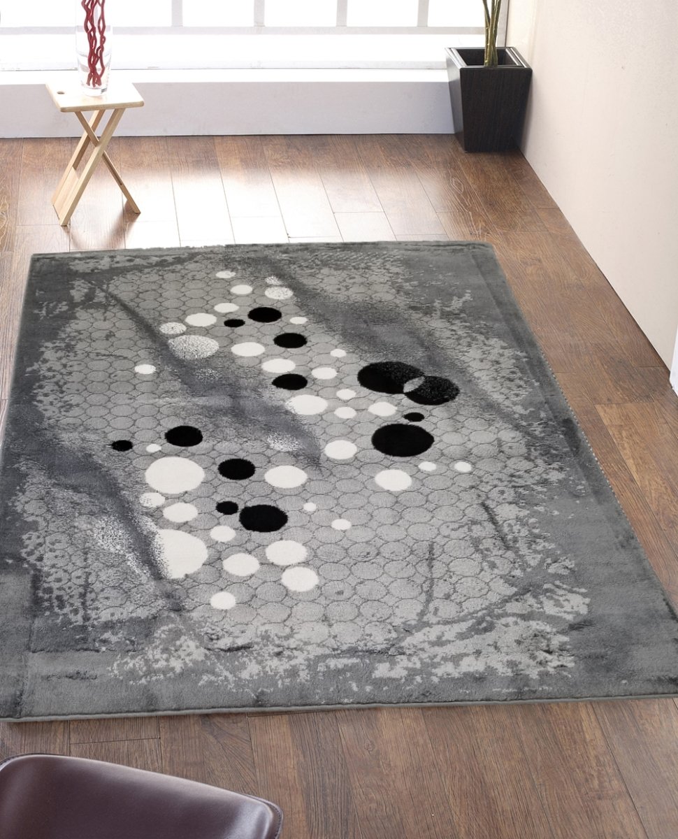 Picture of Homedora HD-JC1651-GRY-LGY 5 x 7 ft. Discount World Modern Jersey Collection Stylish Stain Resistant Floor Rug - Paisley - Gray & Light Gray