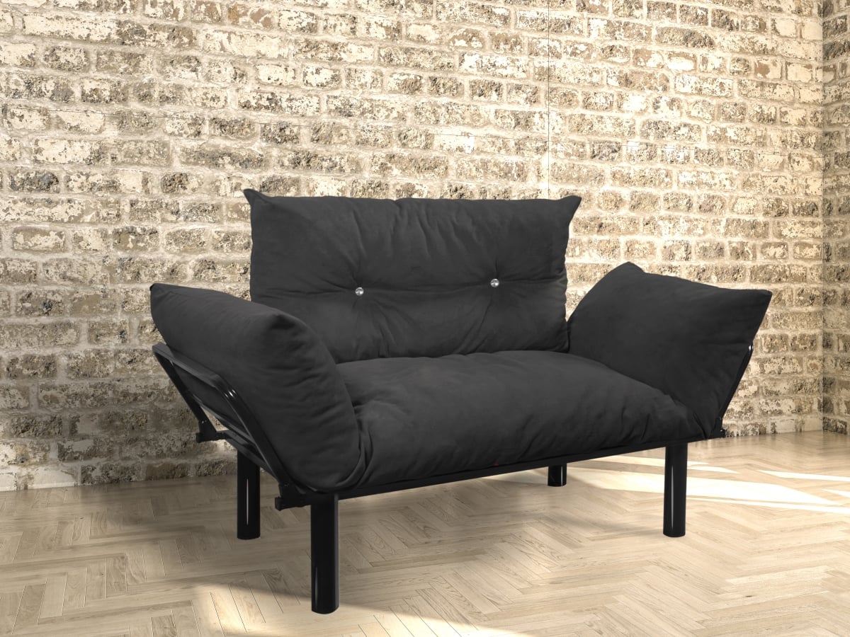 HD-ON10EV-ADA-BLC-2 Ada Loveseat Sofa, Black