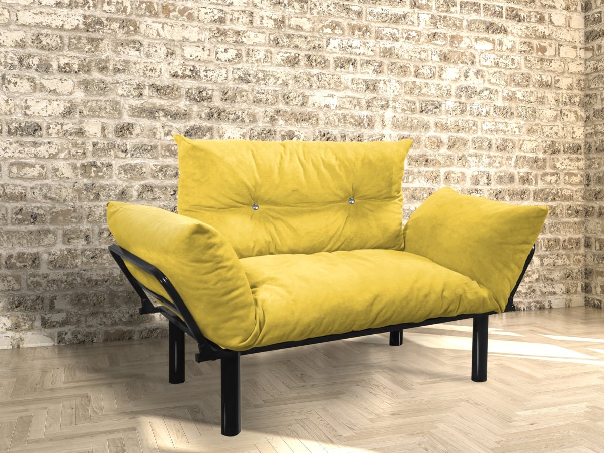 Ada Loveseat Sofa, Yellow