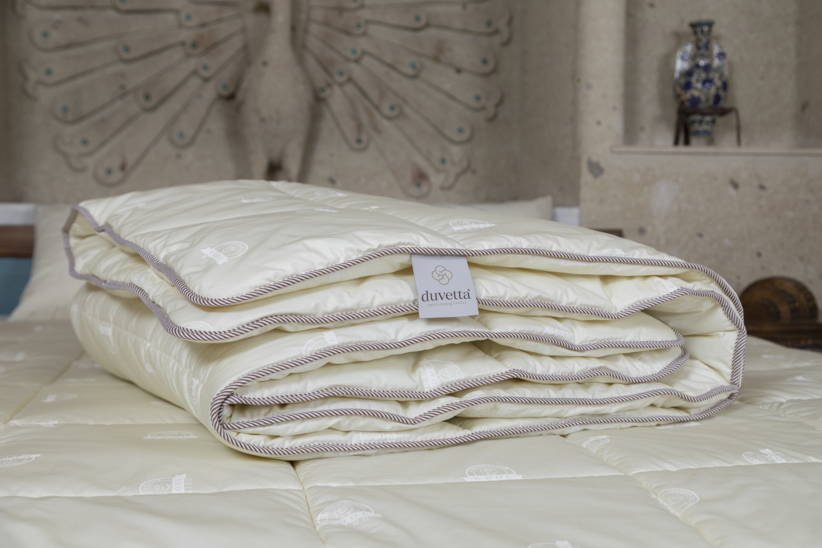 68 x 90 in. Washable Wool Comforter, White