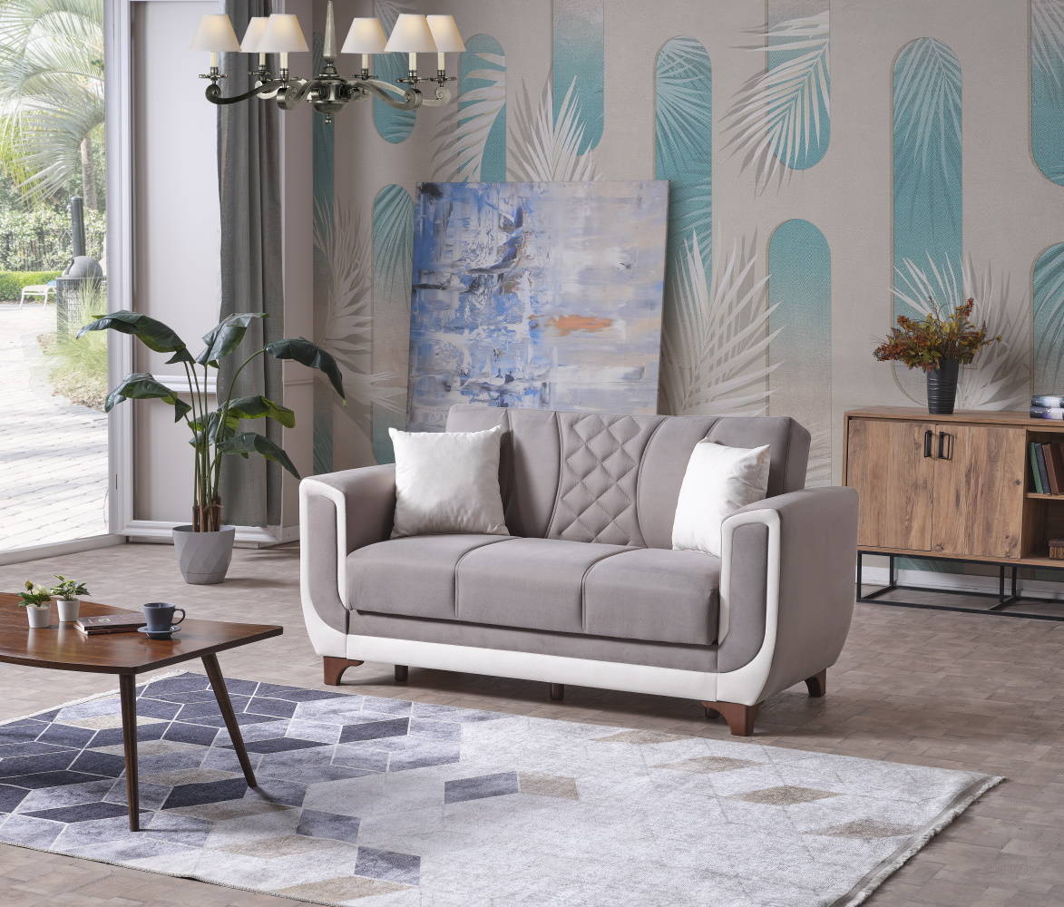 Berre Convertible Loveseat Sleeper, Grey