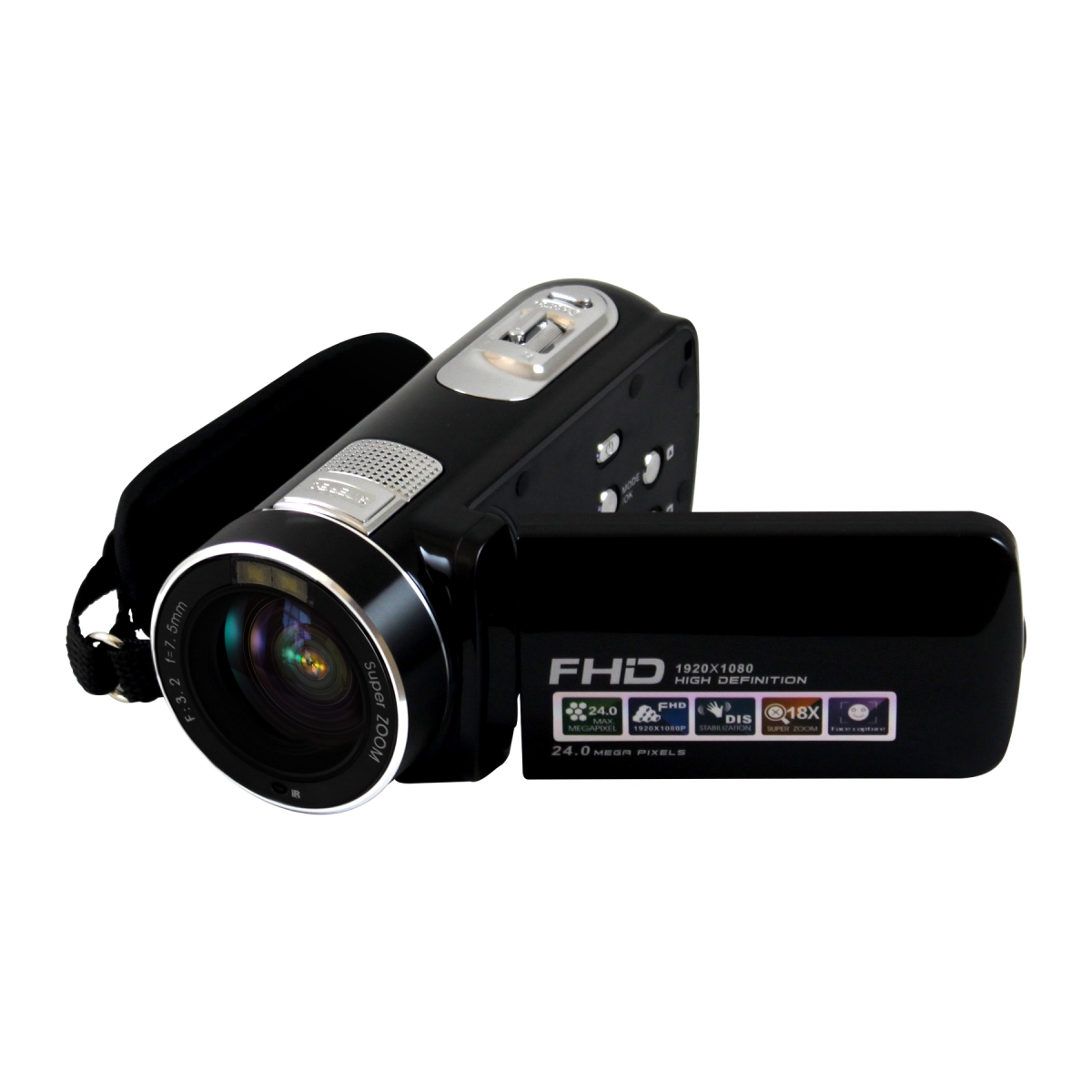 Picture of Hamilton Electronics HDV17BK 18 MP - 8x ActionPro Digital Zoom&#44; Full High-Definition Digital Video Camera