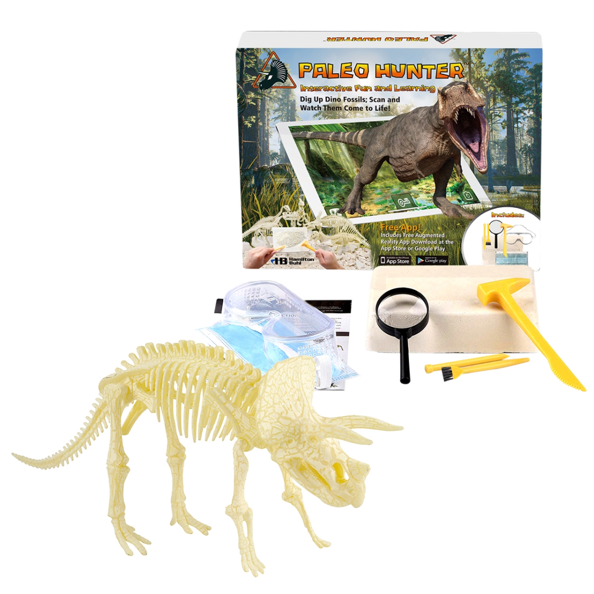 HamiltonBuhl  Triceratops Paleo Hunter Dig Kit - Beige