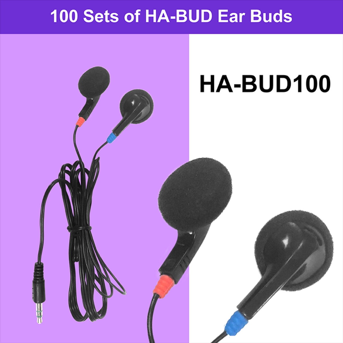 Picture of HamiltonBuhl HA-BUD250 Ear Buds with Foam Cushions - 250 Piece