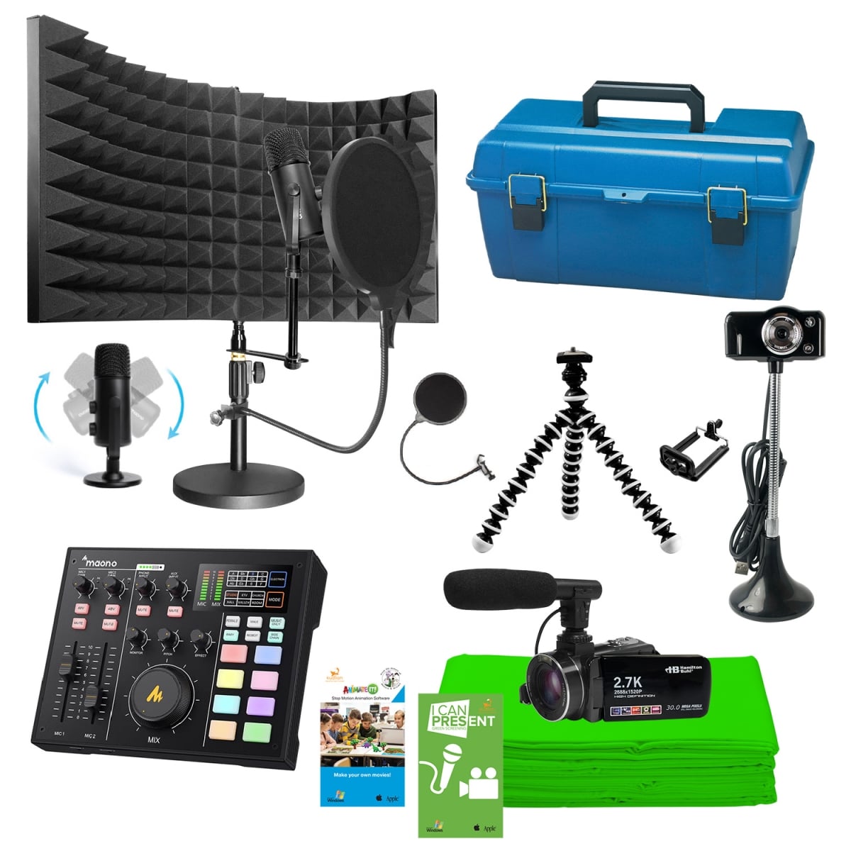 HamiltonBuhl MPSK-XL Media Production Studio Kit - Content Creation Toolkit - Ultra - Deluxe
