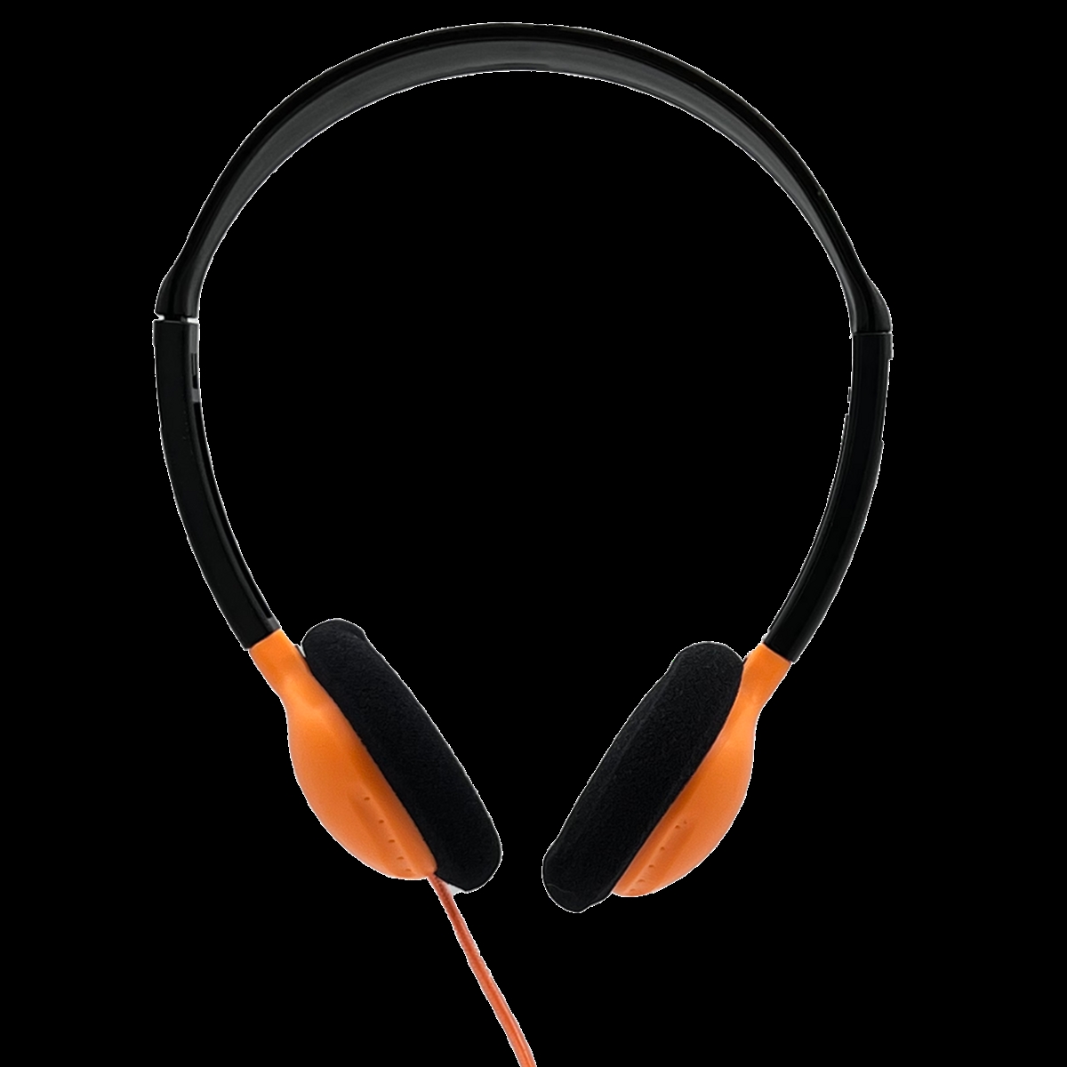 Personal On-Ear Stereo Headphone, Orange - Pack of 200