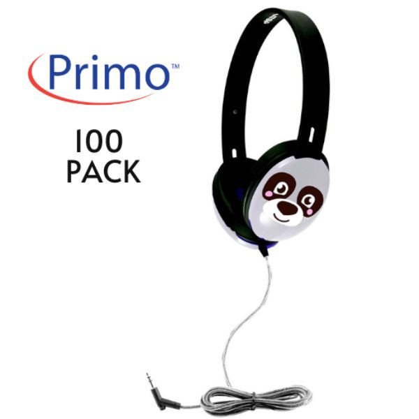 Picture of HamiltonBuhl PRM100P-100 Primo Series Panda Stereo Headphones - Pack of 100