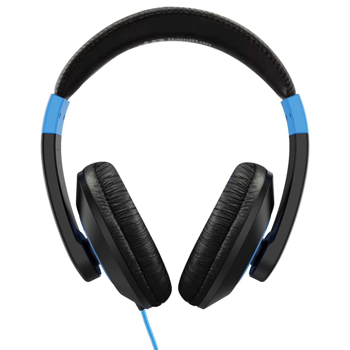 Smart-Trek Deluxe Stereo Headphone with Blue Accents - In-Line Volume Control & 3.5 mm TRS Plug - Pack of 50
