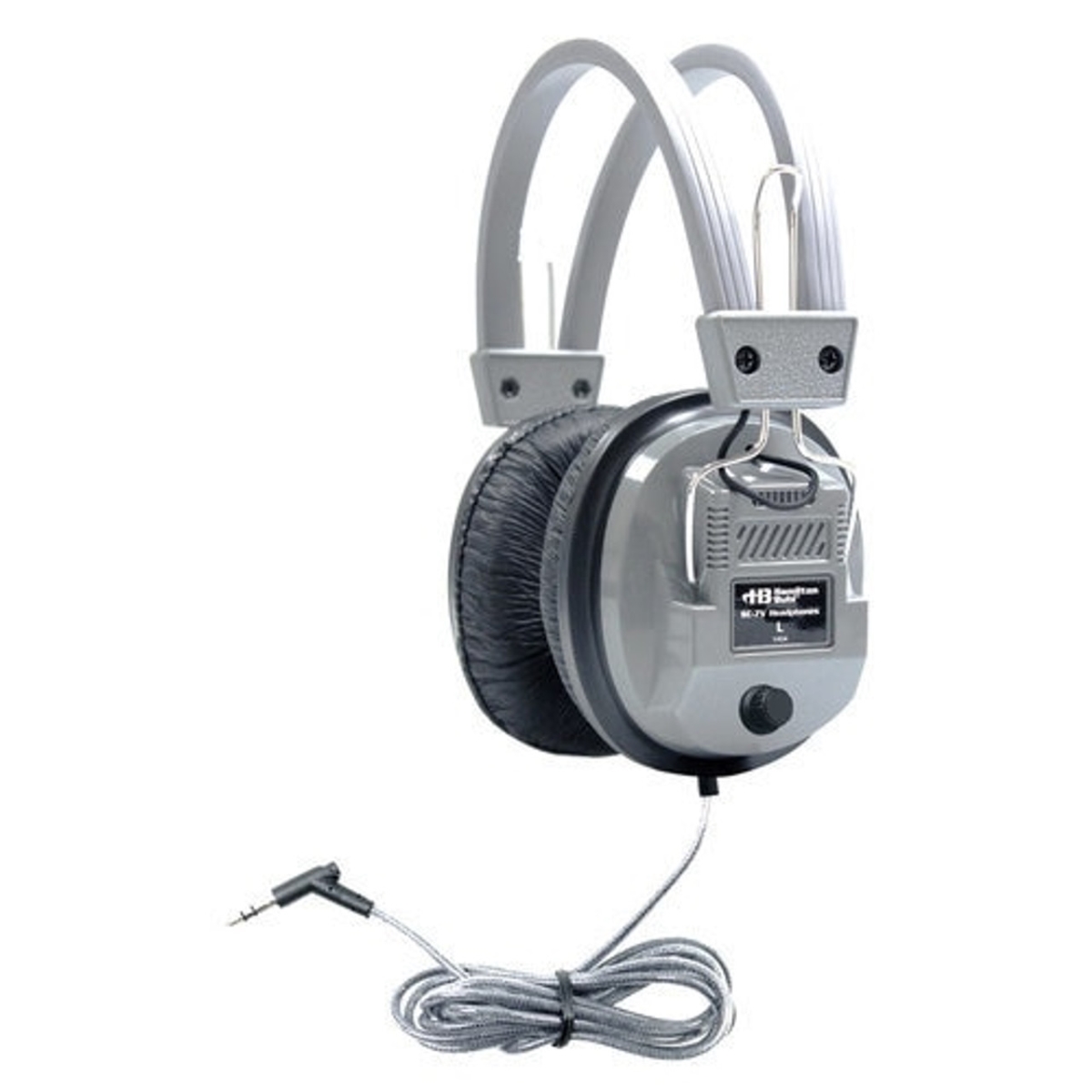 SC7V-50 School Mate Deluxe Stereo Headphone with 3.5 mm Plug & Volume Control - Pack of 50